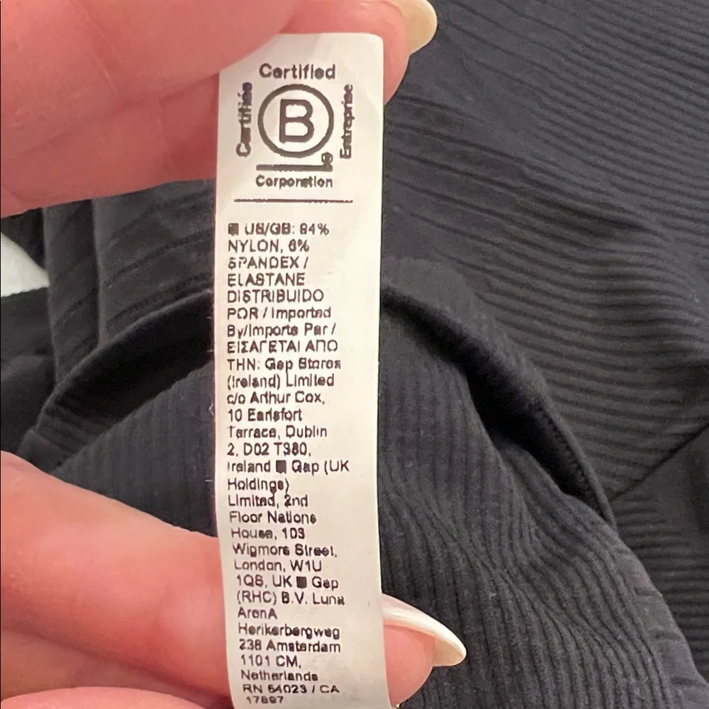 Athleta Black Long Sleeve Ribbed Turtleneck Top - Picture 5 of 5